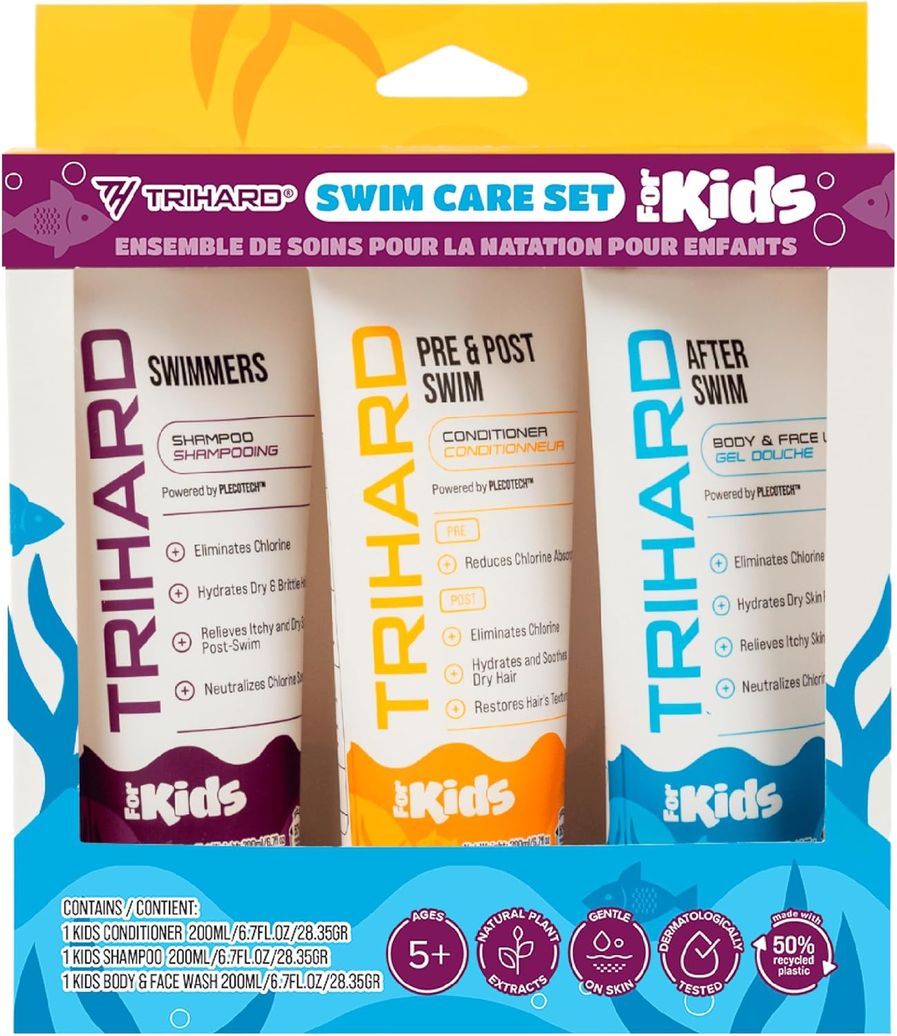 TRIHARD Kids Chlorine Hair and Body Protection Essentials